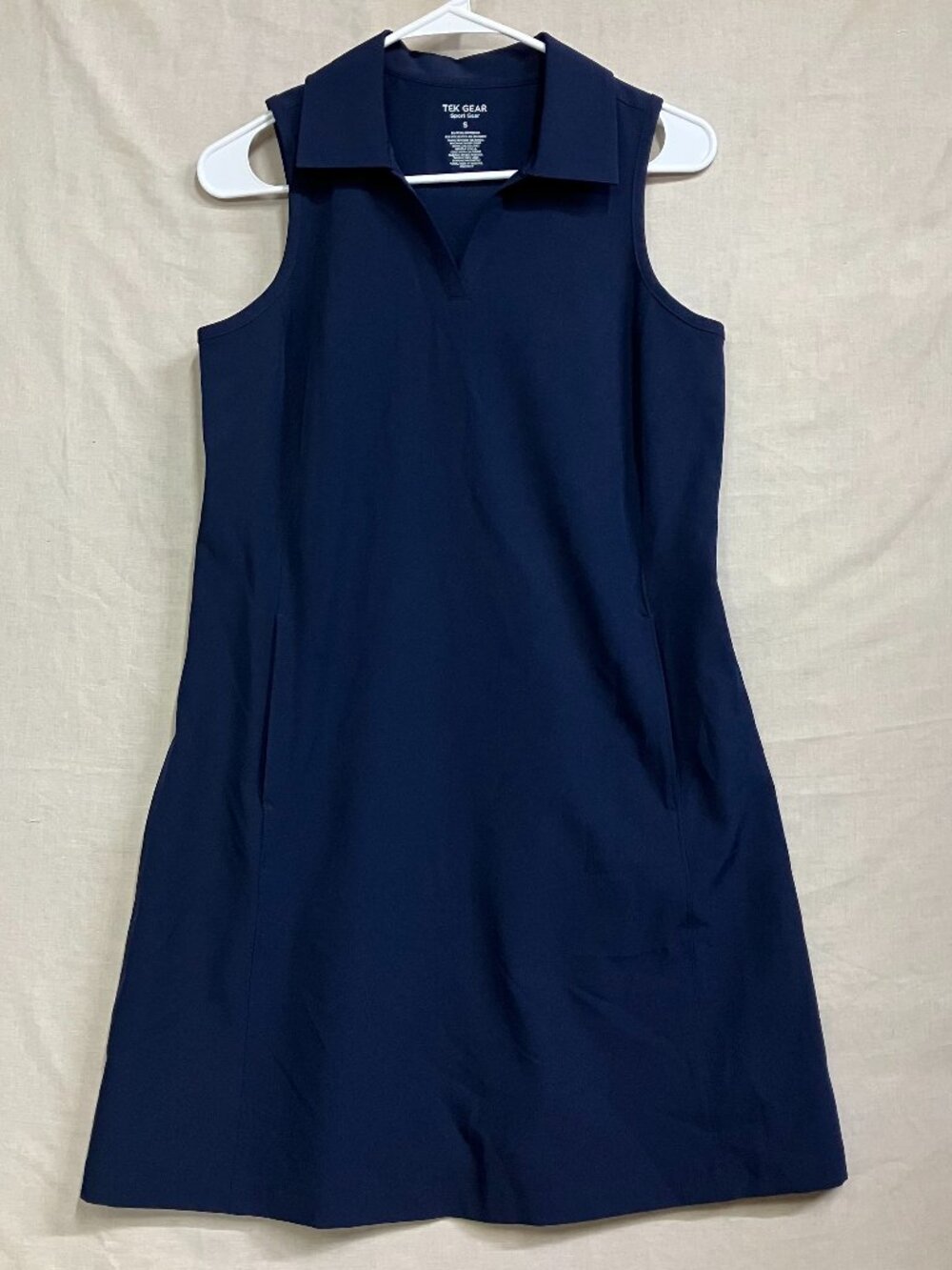 TEK Gear Golf Dress Women's Size Small Navy Blue Sleeveless Collared Neckline